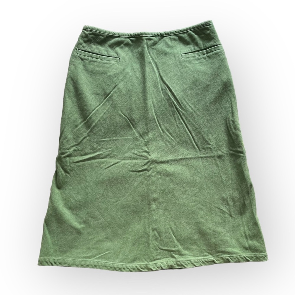 Vintage A-Line High Waisted Jade Green Cotton Romanian Skirt Women’s Small